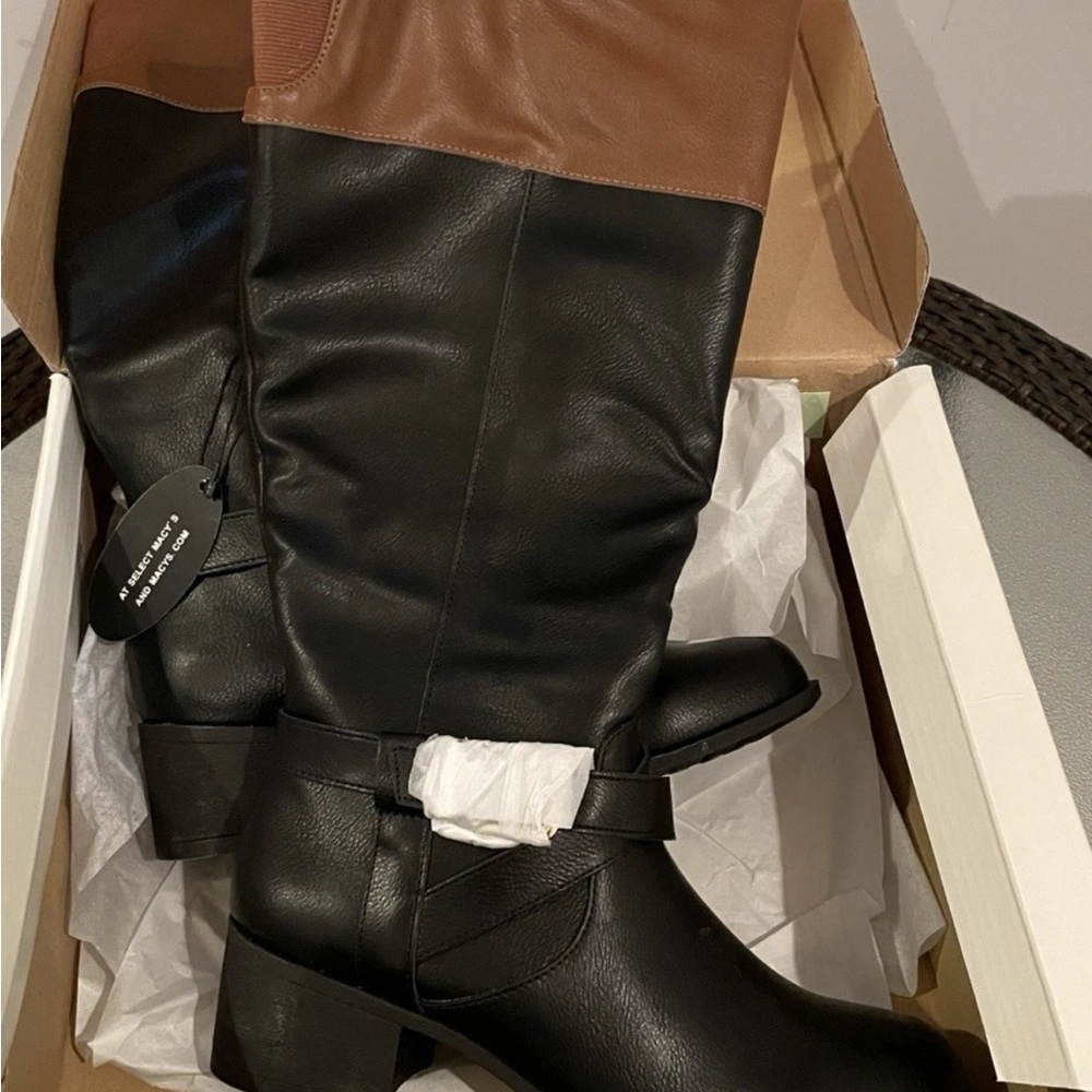 Style & Co. Venesap Black/Barrel Boots Women’s Size 6 NWT